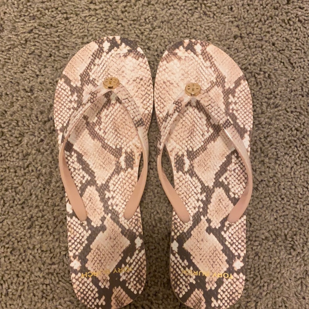 Snake Skin Tory Burch Flip Flops